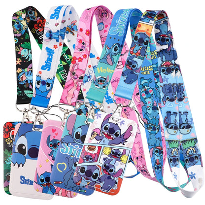 Cute Alien & Angel Cartoon Credential Holder Lanyard for Key, Card Badge & Gym Accessories