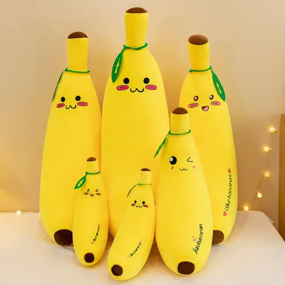 Banana Long Throw Pillow – Cute Super Soft Plush Leg Hug Doll for Bed, Perfect Girl Plush Toy