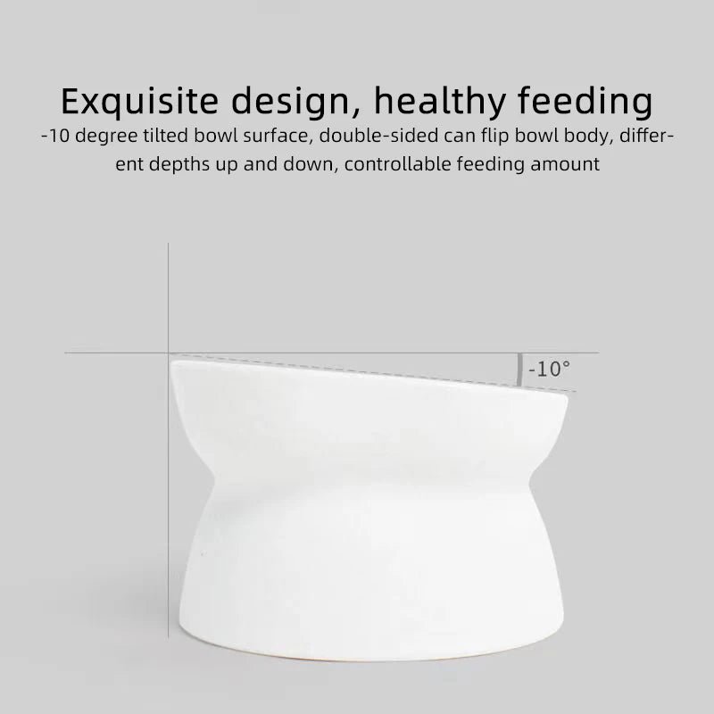 Elevated Cat & Dog Food Bowl - Anti-Vomiting Whisker-Friendly Pet Feeder