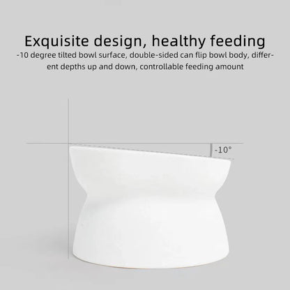 Elevated Cat & Dog Food Bowl - Anti-Vomiting Whisker-Friendly Pet Feeder