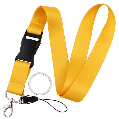 Mobile Phone Lanyard - Solid Color Neck Strap for Phone, ID Card, Keys & Key Ring Accessories