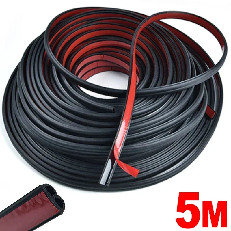 Car Door Soundproof Seal Strip - Universal EPDM Rubber Dustproof, Waterproof & Noise Insulation Seal for Cars and Trucks