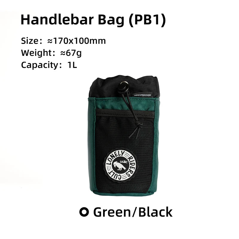 C-HOLD Bike Handlebar Stem Bag — Insulated Water Bottle & Snack Storage Pouch for Touring, Commuting, Bikepacking