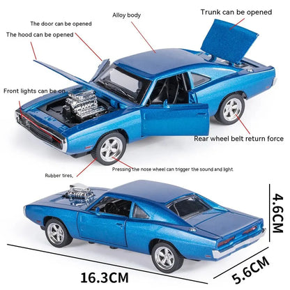 1:32 1970 Charger Alloy Diecast Model Car – Pull-Back Mini Vehicle Toy for Kids & Collectors