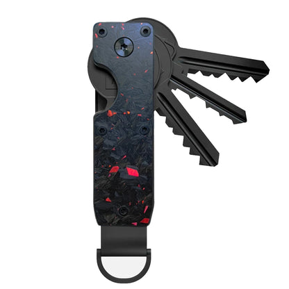 Compact Key Organizer – Minimalist Metal Key Holder for 2-6 Keys, Secure Keychain Case