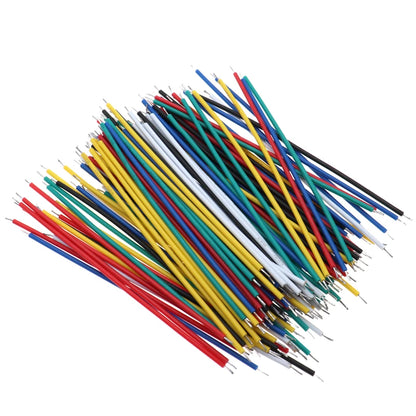 120PCS 24AWG Jumper Wires - Tin Plated PCB Breadboard Solder Cables 8cm Fly Lead Connector Wire Set