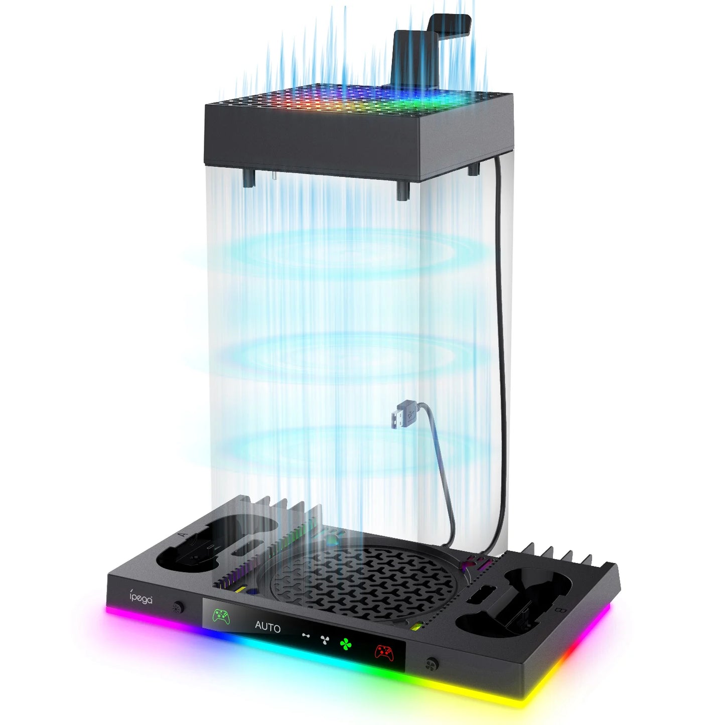 IPEGA Xbox Charging Dock with Cooling Fan & RGB Light – Smart Temperature Control Console Stand XBX024S