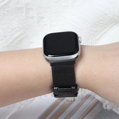 Milanese Loop Stainless Steel Strap for Apple Watch – Compatible with Ultra 2, Series 10/9/8/7/6/5/4 (38mm-49mm)