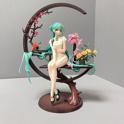 25cm Hatsune Miku Cheongsam Figure – 1/7 Scale Beautiful Girl Model Collectible Desktop Ornament Toy Gift