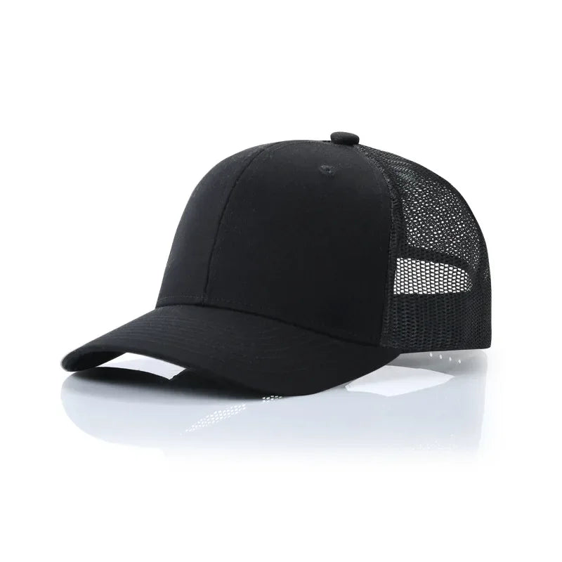 Custom Logo Snapback Hat - Embroidered Mesh Sports Cap for Men & Women, Adjustable Baseball Cap