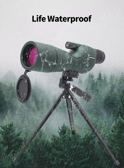 25–75x60 Zoom Spotting Scope – ED Lens Bak4 Prism Monocular Telescope for Bird Watching & Camping