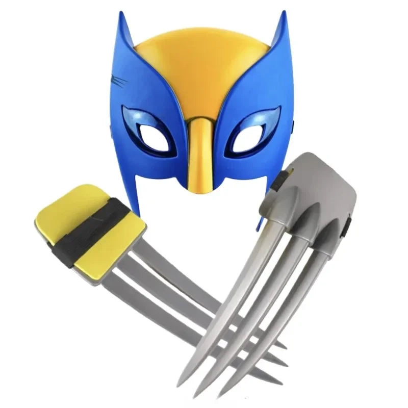 Wolverine Kids Halloween Mask — Cosplay Prop & Claw Accessories for Themed Parties, Role Play & Birthday Gifts