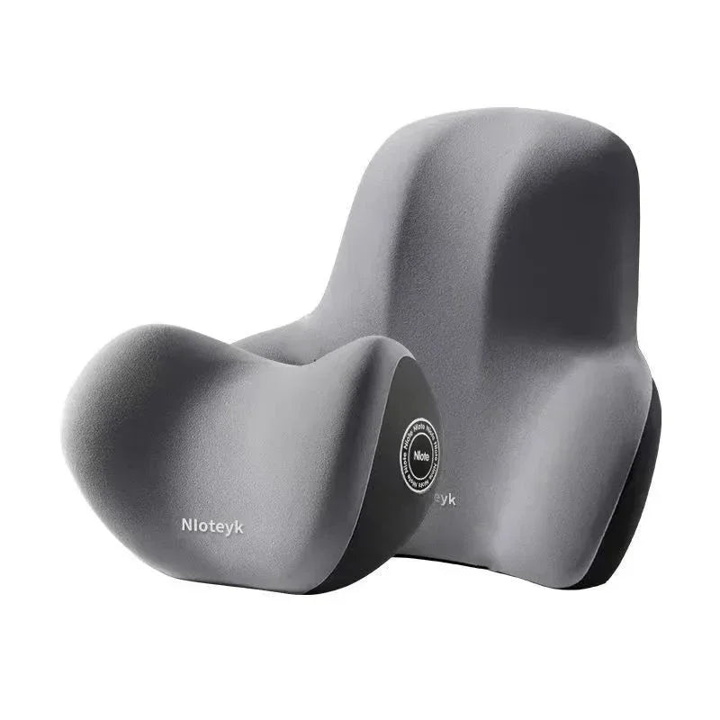 Universal Memory Foam Car Neck & Lumbar Support Cushion – Ergonomic Headrest Pillow & Waist Back Support for Car Seat Comfort Accessories