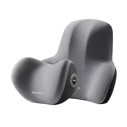 Universal Memory Foam Car Neck & Lumbar Support Cushion – Ergonomic Headrest Pillow & Waist Back Support for Car Seat Comfort Accessories
