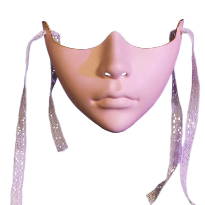 Masquerade Half Face Mask for Men & Women – Cosplay Halloween Eyemask, Costume Eye & Mouth Cover