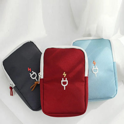 Portable Travel Gadget Organizer Bag: Electronics Accessories Storage Carrying Case Pouch for USB Power Bank & Digital Cables