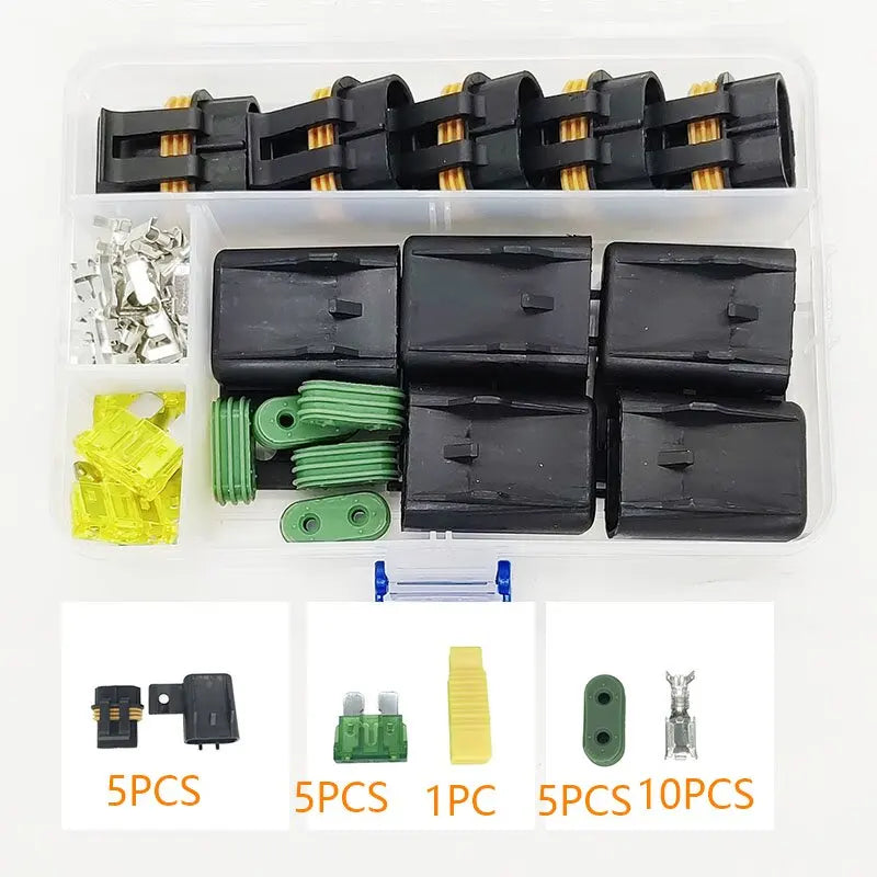 2A-30A Car Fuse & Waterproof Fuse Holder – 12V Auto Vehicle, RV, Truck, Trailer Modified Fuse Socket