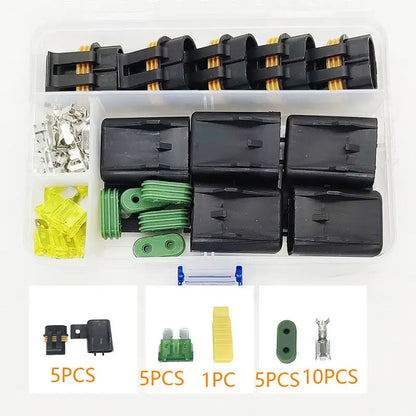 2A-30A Car Fuse & Waterproof Fuse Holder – 12V Auto Vehicle, RV, Truck, Trailer Modified Fuse Socket