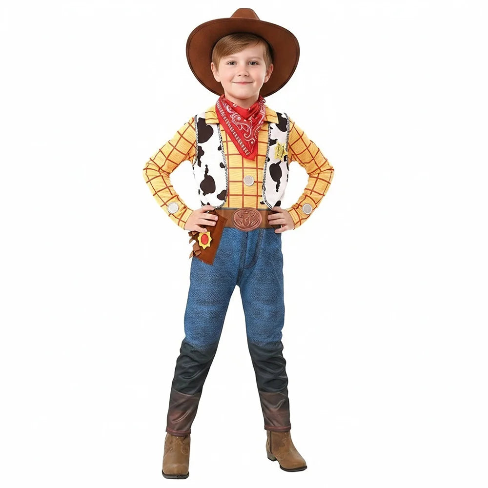 Toy Story Kids Costume - Jessie, Buzz & Woody Halloween Cosplay Jumpsuit for Girls & Boys, Carnival Outfit