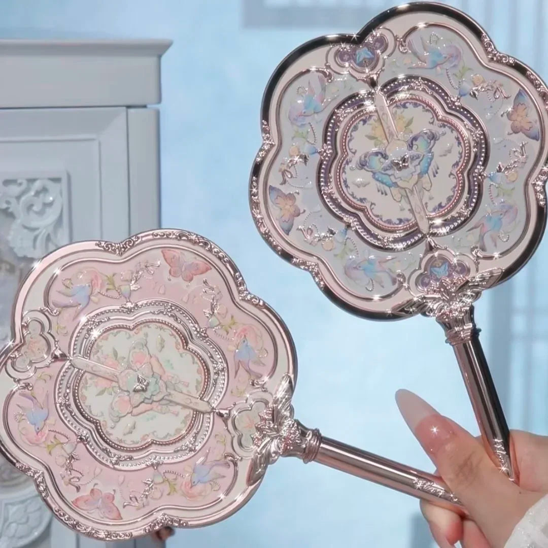 Flower Knows Butterfly Cloud Collar Makeup Mirror – Compact Handheld Mirror