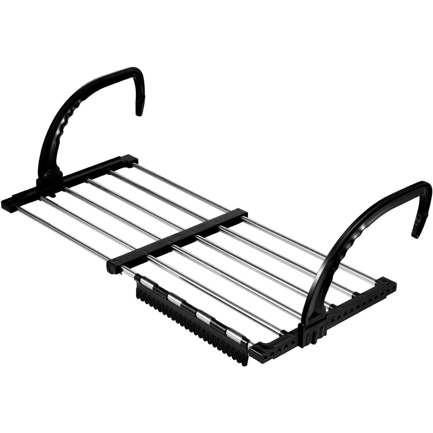 Foldable Radiator Drying Rack - Extendable Stainless Steel Clothes Hanger 42-72cm for Shoes, Towels & Balcony Drying