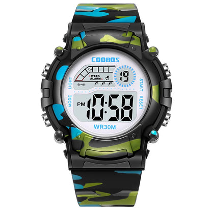 Kids Sport Digital Watch - Waterproof LED Electronic Watch with Luminous Display & Week Function