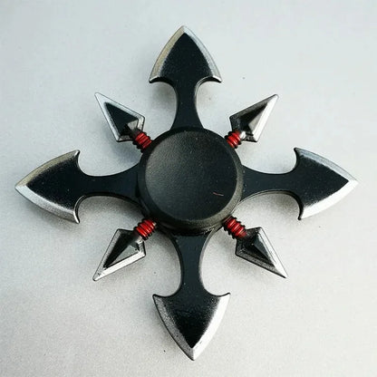 Creative Tri-Spinner Fidget Toy – Zinc Alloy Ninja Shuriken Sharingan Hand Spinner Stress Reliever for Kids