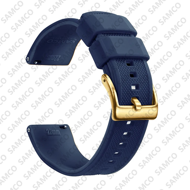 Premium Silicone Watch Band - Quick Release Rubber Replacement Strap for 18mm 20mm 22mm Watches