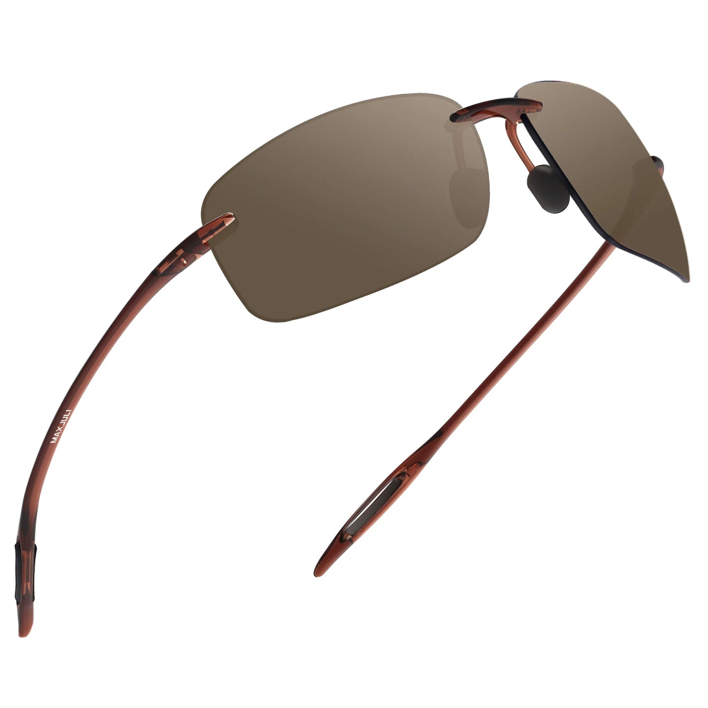 MAXJULI Polarized Sunglasses for Men & Women - Designer Fashion, Rimless Sports & Driving Eyewear (MJ8009)