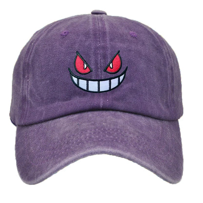 Anime Pokemon Gengar Baseball Cap — Adjustable Snapback Hip Hop Hat with Embroidery for Men & Women