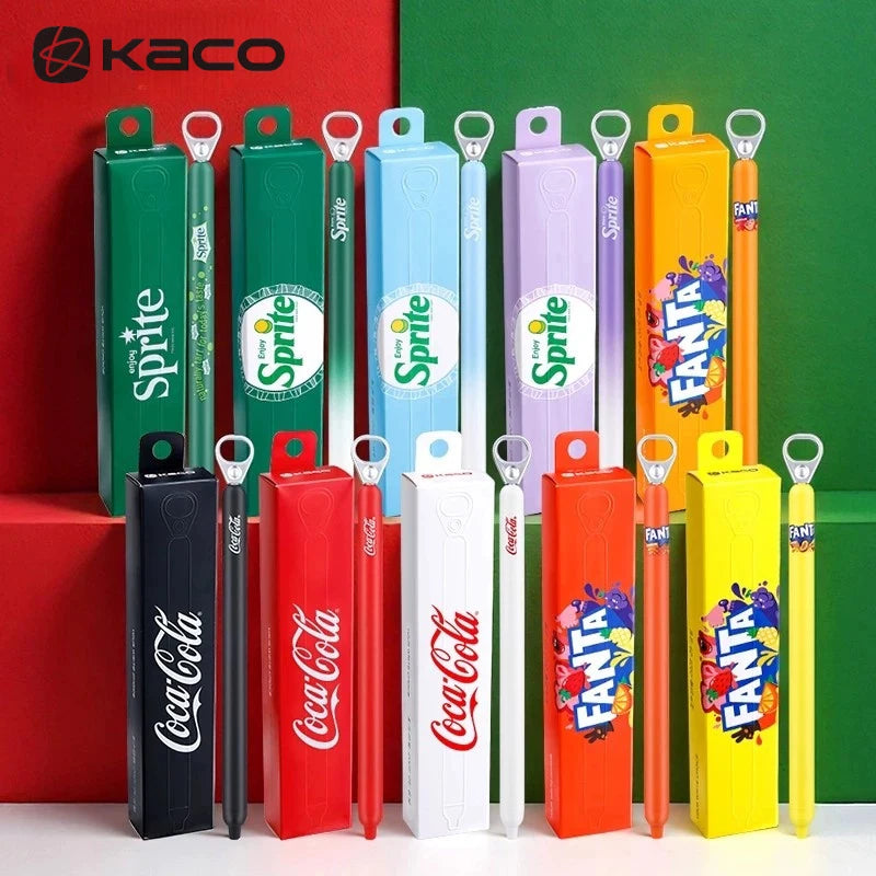 KACO Lingyue Pull-Tab Gel Pens - Multi-Color Quick-Dry Smooth Writing Stationery Collection