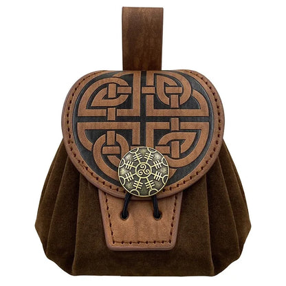 Steampunk PU Leather Fanny Pack for Men – Medieval Cosplay Waist Bag, Coin Purse, Hip Belt Bag