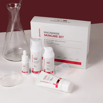 Niacinamide Skin Care Set – Oil Control, Anti-Wrinkle & Whitening Face Serum, Cream, Toner 4-Piece Kit