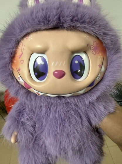 38cm Labubu Zimomo Angel Vinyl Figure – Creative DIY Monster Pendant Toy Gift