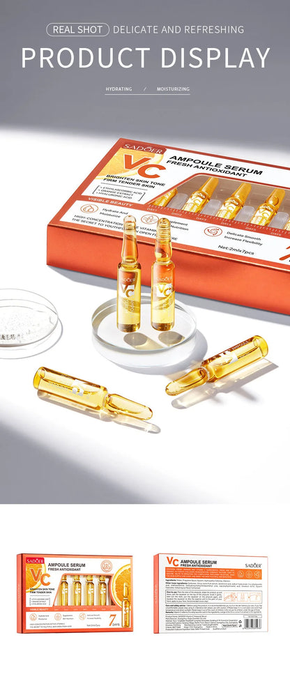 Vitamin C Face Serum – Whitening, Dark Spot & Freckle Removal, Hyaluronic Pore Minimizer & Anti-Aging Essence