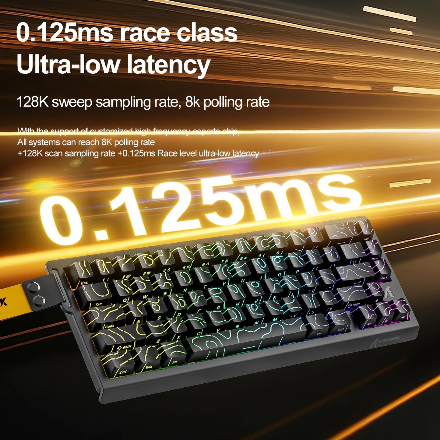 ATTACK SHARK X68HE Magnetic Gaming Keyboard - X68 Pro Rapid Trigger 8000Hz Mechanical Keyboard