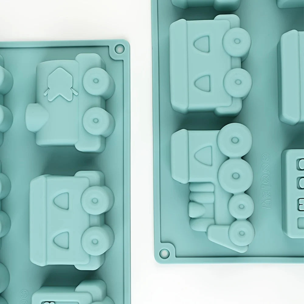 Cartoon Train Silicone Mold - Reusable Muffin, Cupcake & Cake Baking Mold