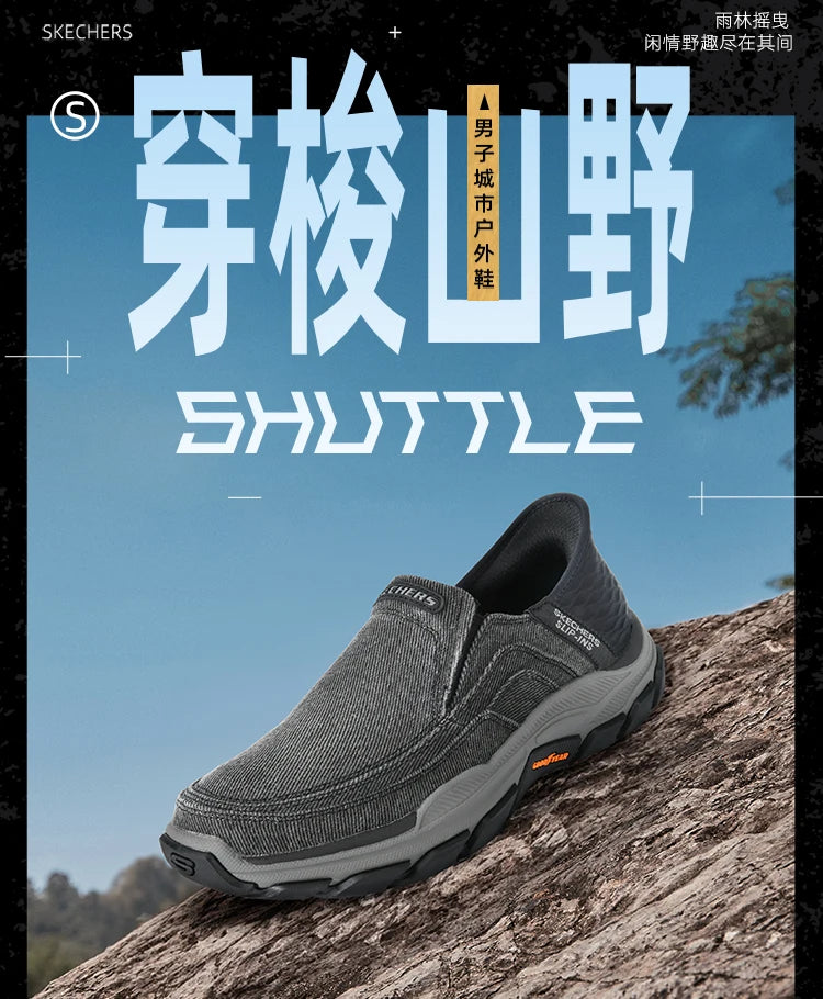 Skechers DJ RESPECTED Men's Slip-On Shoes - Lightweight Casual Canvas, Comfortable, Breathable & Anti-Slip Sneakers