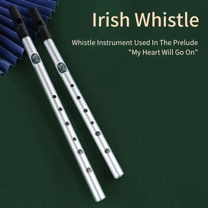 Irish Tin Whistle – Key of C/D Penny Whistle, Easy-to-Learn Classical Instrument for Beginners
