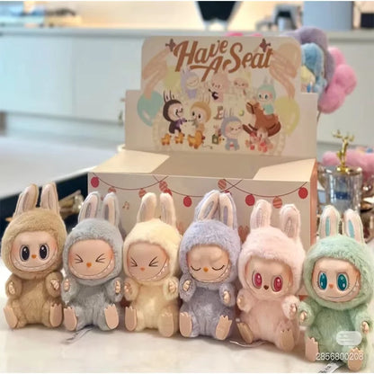 1:1 High-Quality Macaron 2nd The Monsters Labubu Vinyl Plush Blind Box - Sitting Party Doll, Decorative Surprise Gift