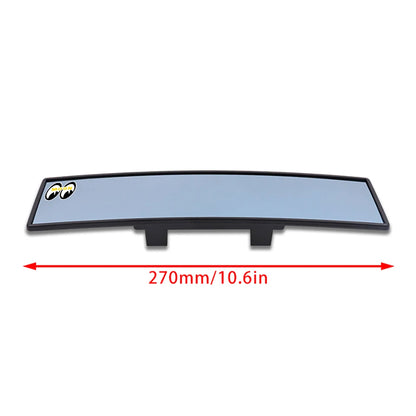 JDM Panoramic 300mm Rearview Mirror - Broadway Style Wide Angle Mooneyes Yellow Car Interior Mirror