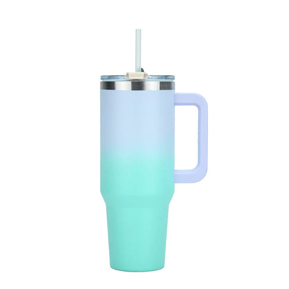 30/40oz Stainless Steel Insulated Tumbler – Large Thermos Bottle with Handle for Gym, Sports & Travel