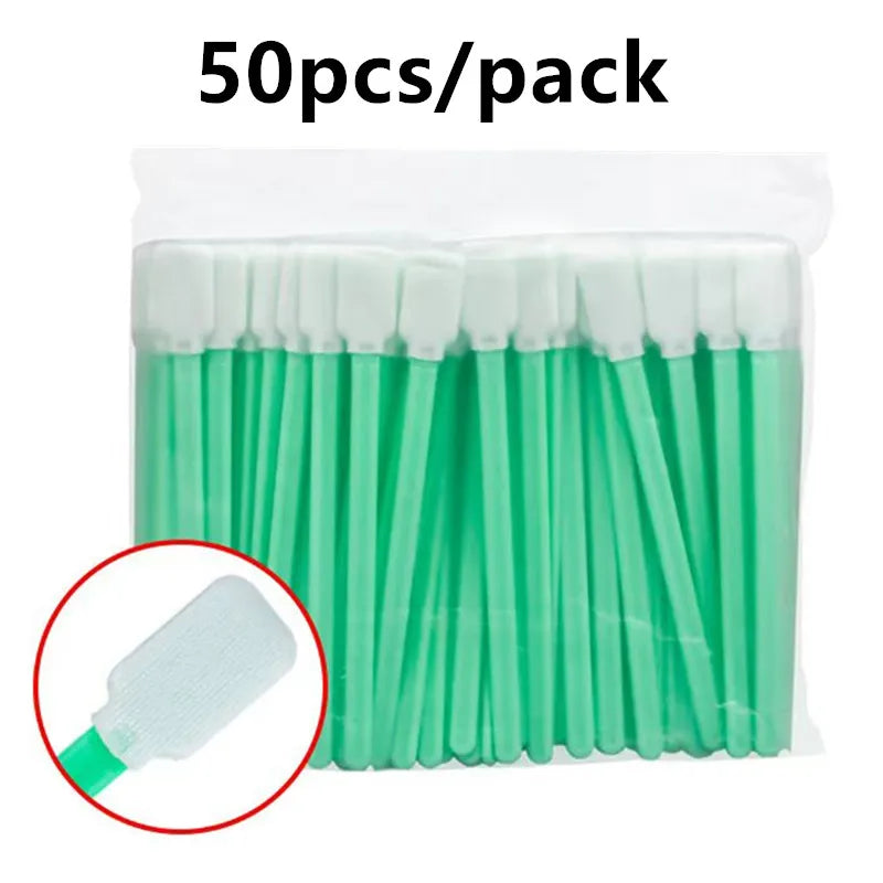50PCS Printhead Cleaning Sponges – Compatible with Epson, Roland, Mimaki & Mutoh Printers | Inkjet Maintenance Cleaning Tools