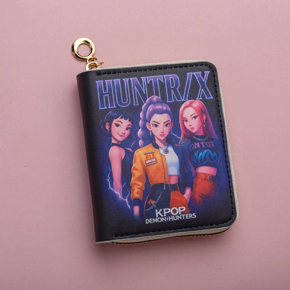 KPop Demon Hunters PU Women’s Wallet — Cartoon Coin & Card Holder, Portable Cute Rumi, Mira, Zoey Fan Gift Toy for Christmas