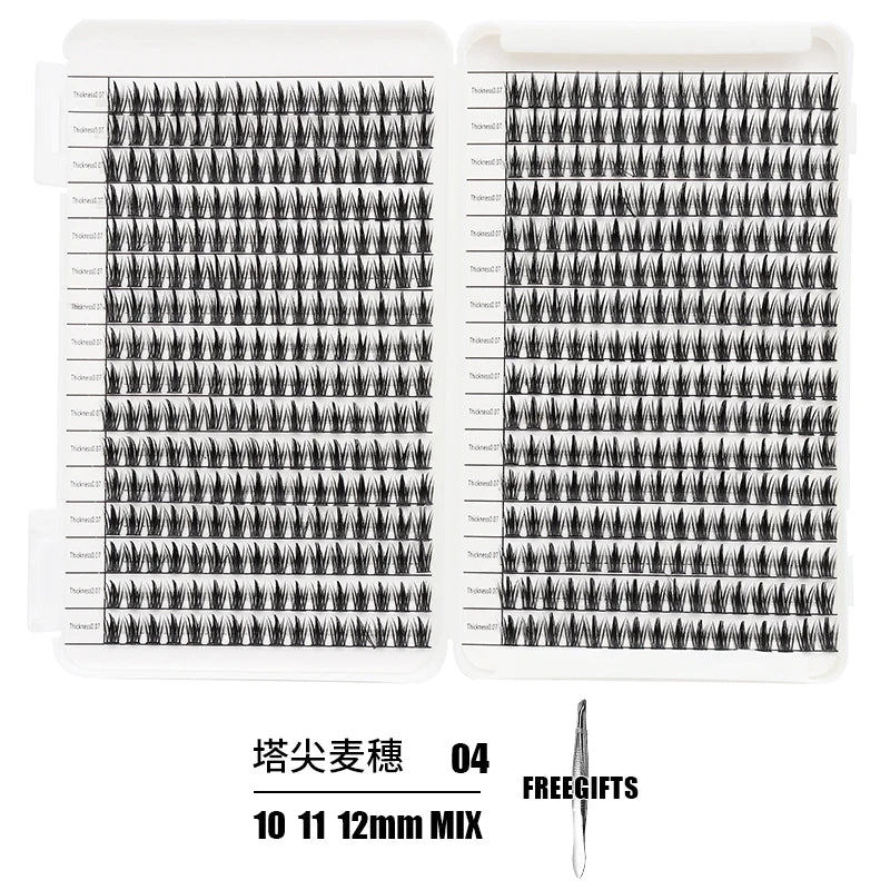 Individual Lash Extensions Kit – DIY Cluster Eyelash Book, False Lashes for Home Makeup