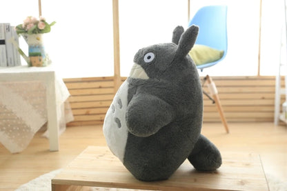 Cartoon Laugh Heartily Totoro Plush Toy — Stuffed Anime Movie Totoro, Lotus Leaf Pillow Plushie, Japanese-Style Doll Gift