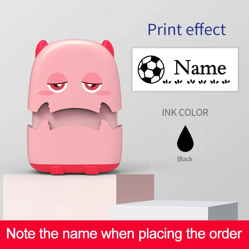 Custom Baby Name Stamp Kit - Reusable Waterproof Ink Stamp for Clothes, School Bags & Personal Items