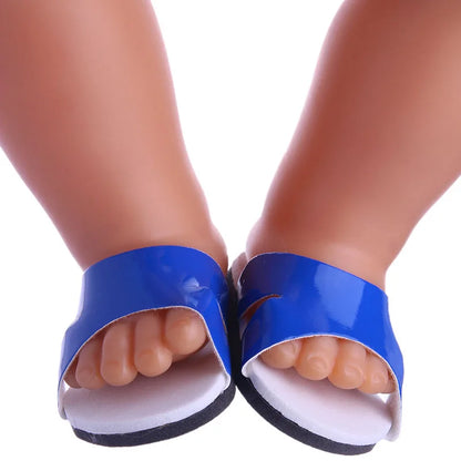 7cm Doll Sandal Shoes for 43cm Born Baby & 18-Inch American Dolls — Accessories for Doll Clothes, Girl’s Toy Gift