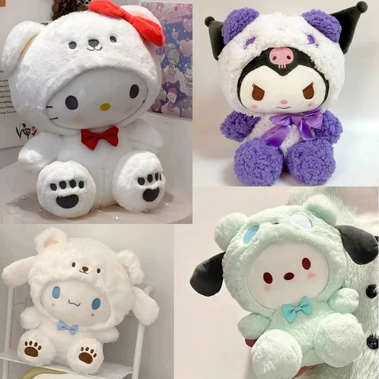 25cm Kawaii Sanrio Plush Toy – Kuromi & Jade Dog Stuffed Doll Gift for Kids