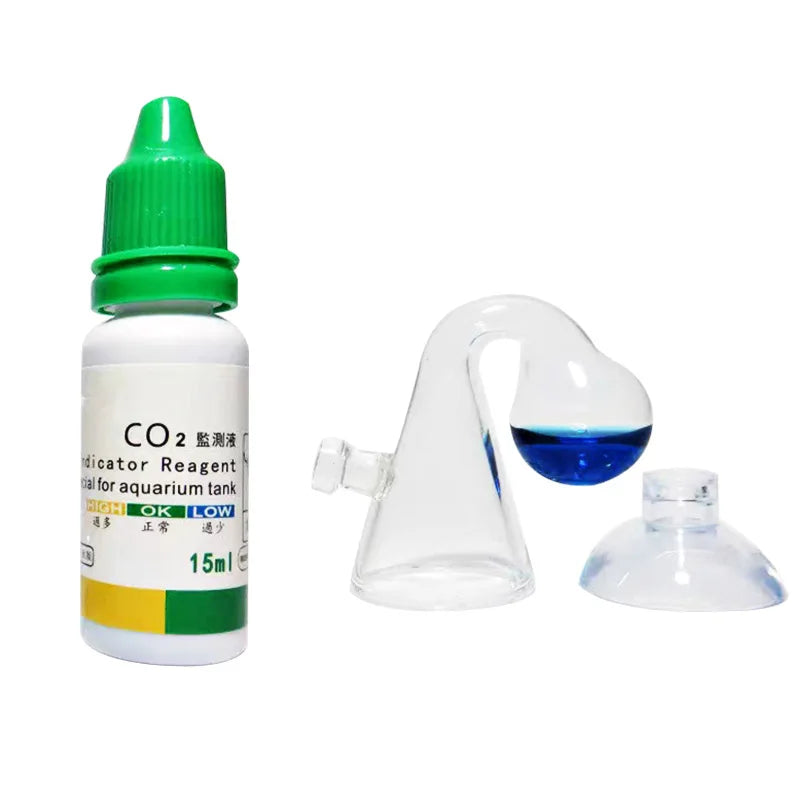 Aquarium CO2 Indicator Solution – Liquid Drop Checker for Monitoring CO2 Concentration in Plants & Fish Tank